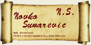 Novko Šumarević vizit kartica